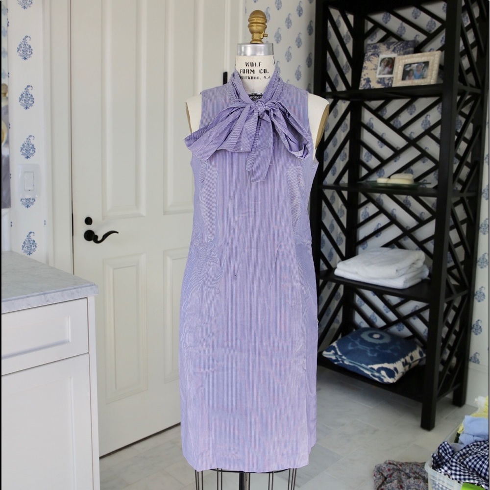 Blue and white striped dress! Barely worn!!